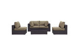 EEI-2163-EXP-MOC-SET Convene 5 Piece Outdoor Patio Sectional Set By Modway