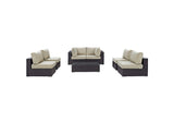 EEI-2164-EXP-BEI-SET Convene 7 Piece Outdoor Patio Sectional Set By Modway