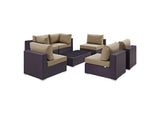 EEI-2164-EXP-MOC-SET Convene 7 Piece Outdoor Patio Sectional Set By Modway