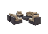EEI-2164-EXP-MOC-SET Convene 7 Piece Outdoor Patio Sectional Set By Modway