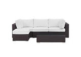 EEI-2172-EXP-WHI-SET Convene 5 Piece Outdoor Patio Sectional Set By Modway