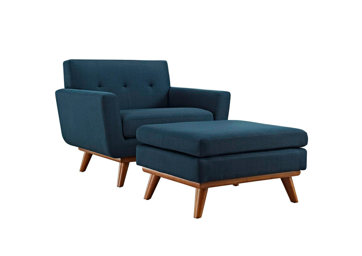 EEI-2187-AZU-SET Engage 2 Piece Armchair And Ottoman By Modway