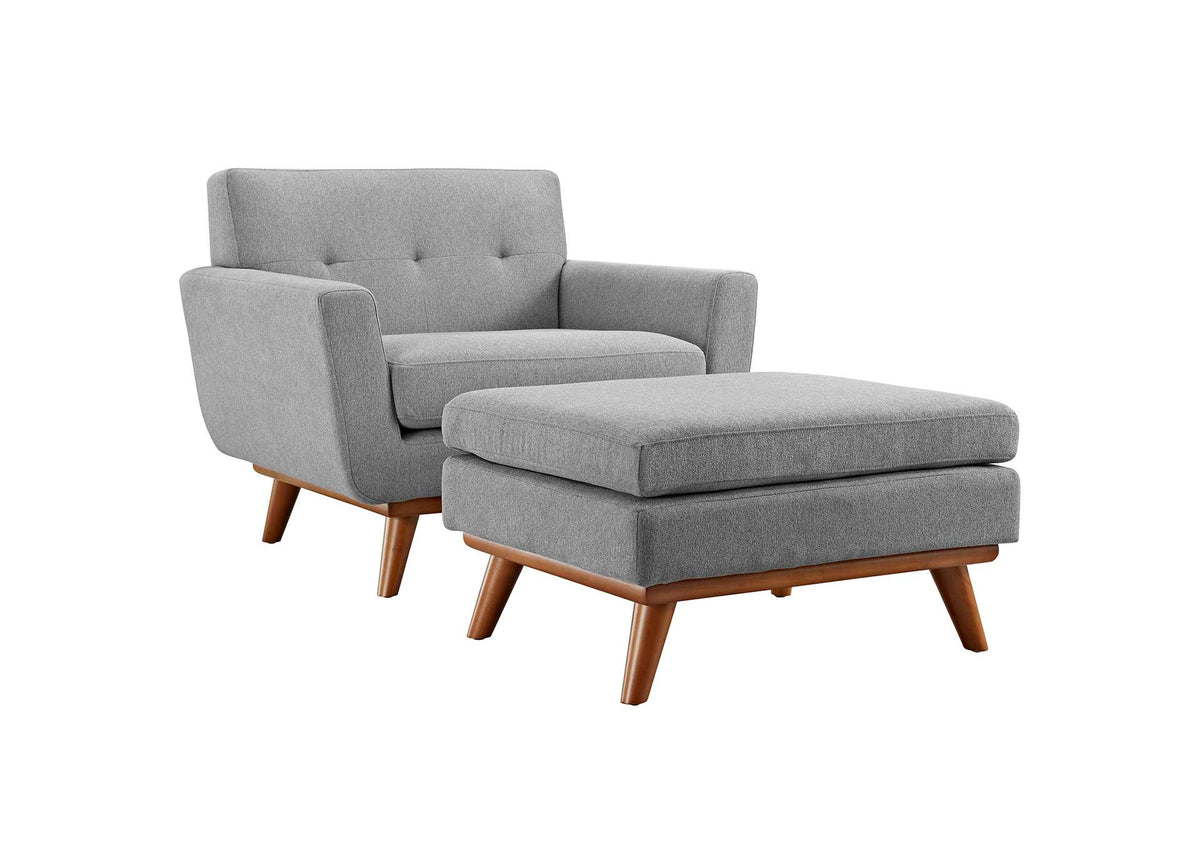 EEI-2187-GRY-SET Engage 2 Piece Armchair And Ottoman By Modway