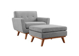 EEI-2187-GRY-SET Engage 2 Piece Armchair And Ottoman By Modway