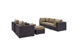 EEI-2200-EXP-MOC-SET Convene 7 Piece Outdoor Patio Sectional Set By Modway