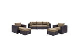 EEI-2200-EXP-MOC-SET Convene 7 Piece Outdoor Patio Sectional Set By Modway