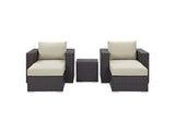 EEI-2201-EXP-BEI-SET Convene 5 Piece Outdoor Patio Sectional Set By Modway