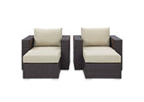 EEI-2202-EXP-BEI-SET Convene 4 Piece Outdoor Patio Sectional Set By Modway