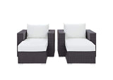 EEI-2202-EXP-WHI-SET Convene 4 Piece Outdoor Patio Sectional Set By Modway