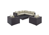 EEI-2203-EXP-BEI-SET Convene 8 Piece Outdoor Patio Sectional Set By Modway
