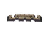 EEI-2204-EXP-MOC-SET Convene 8 Piece Outdoor Patio Sectional Set By Modway