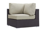 EEI-2205-EXP-BEI-SET Convene 8 Piece Outdoor Patio Sectional Set By Modway