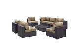 EEI-2205-EXP-MOC-SET Convene 8 Piece Outdoor Patio Sectional Set By Modway