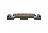 EEI-2205-EXP-MOC-SET Convene 8 Piece Outdoor Patio Sectional Set By Modway