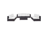 EEI-2205-EXP-WHI-SET Convene 8 Piece Outdoor Patio Sectional Set By Modway