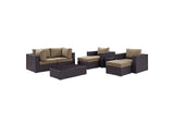 EEI-2206-EXP-MOC-SET Convene 8 Piece Outdoor Patio Sectional Set By Modway