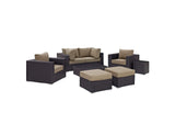 EEI-2206-EXP-MOC-SET Convene 8 Piece Outdoor Patio Sectional Set By Modway