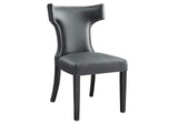 EEI-2220-GRY Curve Vegan Leather Dining Chair By Modway