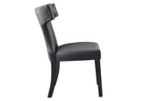 EEI-2220-GRY Curve Vegan Leather Dining Chair By Modway