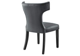 EEI-2220-GRY Curve Vegan Leather Dining Chair By Modway