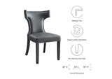 EEI-2220-GRY Curve Vegan Leather Dining Chair By Modway