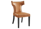 EEI-2220-TAN Curve Vegan Leather Dining Chair By Modway