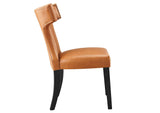 EEI-2220-TAN Curve Vegan Leather Dining Chair By Modway