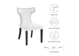 EEI-2221-WHI Curve Fabric Dining Chair By Modway