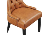 EEI-2222-TAN Regent Tufted Vegan Leather Dining Chair By Modway