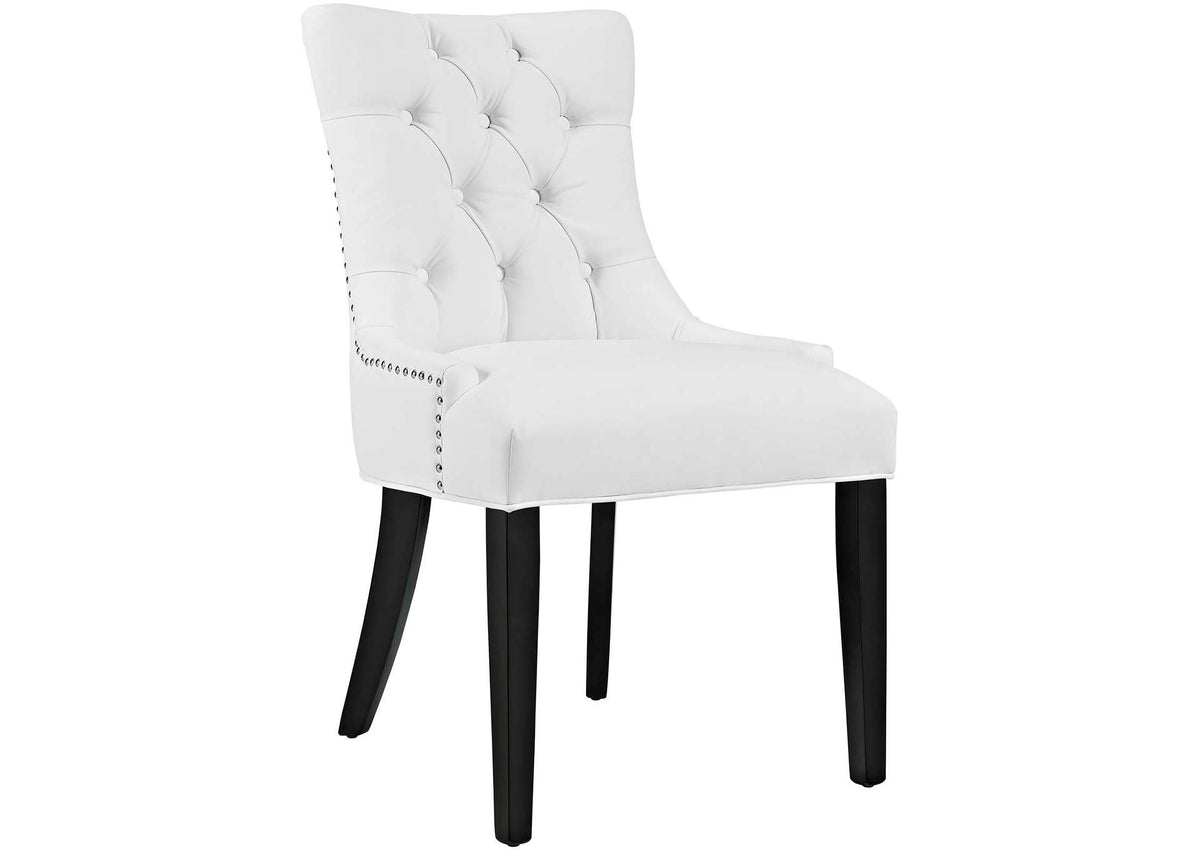 EEI-2222-WHI Regent Tufted Vegan Leather Dining Chair By Modway