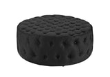 EEI-2224-BLK Amour Upholstered Vinyl Ottoman By Modway