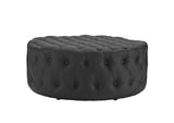 EEI-2224-BLK Amour Upholstered Vinyl Ottoman By Modway