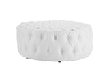 EEI-2224-WHI Amour Upholstered Vinyl Ottoman By Modway