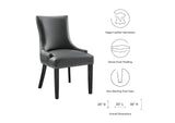 EEI-2228-GRY Marquis Vegan Leather Dining Chair By Modway