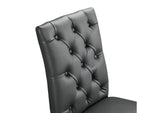 EEI-2230-GRY Duchess Button Tufted Vegan Leather Dining Chair By Modway
