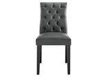 EEI-2230-GRY Duchess Button Tufted Vegan Leather Dining Chair By Modway
