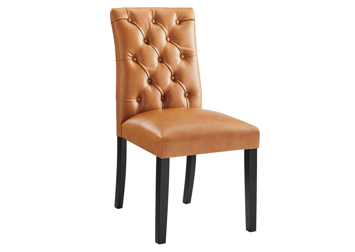 EEI-2230-TAN Duchess Button Tufted Vegan Leather Dining Chair By Modway