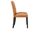 EEI-2230-TAN Duchess Button Tufted Vegan Leather Dining Chair By Modway