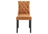 EEI-2230-TAN Duchess Button Tufted Vegan Leather Dining Chair By Modway