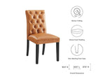 EEI-2230-TAN Duchess Button Tufted Vegan Leather Dining Chair By Modway