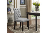 EEI-2231-LGR Duchess Button Tufted Fabric Dining Chair By Modway