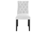 EEI-2231-WHI Duchess Button Tufted Fabric Dining Chair By Modway