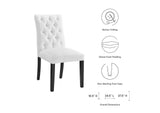 EEI-2231-WHI Duchess Button Tufted Fabric Dining Chair By Modway