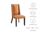 EEI-2232-TAN Baron Vegan Leather Dining Chair By Modway