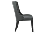 EEI-2234-GRY Baronet Button Tufted Vegan Leather Dining Chair By Modway