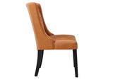EEI-2234-TAN Baronet Button Tufted Vegan Leather Dining Chair By Modway