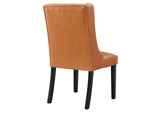 EEI-2234-TAN Baronet Button Tufted Vegan Leather Dining Chair By Modway