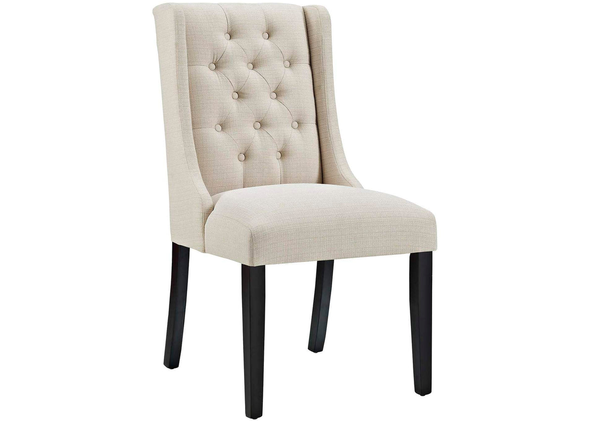 EEI-2235-BEI Baronet Button Tufted Fabric Dining Chair By Modway