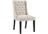 EEI-2235-BEI Baronet Button Tufted Fabric Dining Chair By Modway