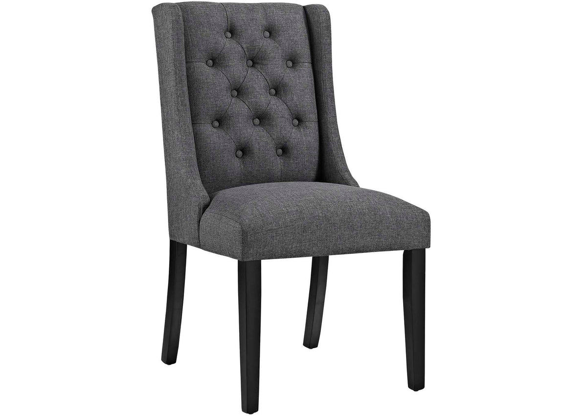 EEI-2235-GRY Baronet Button Tufted Fabric Dining Chair By Modway
